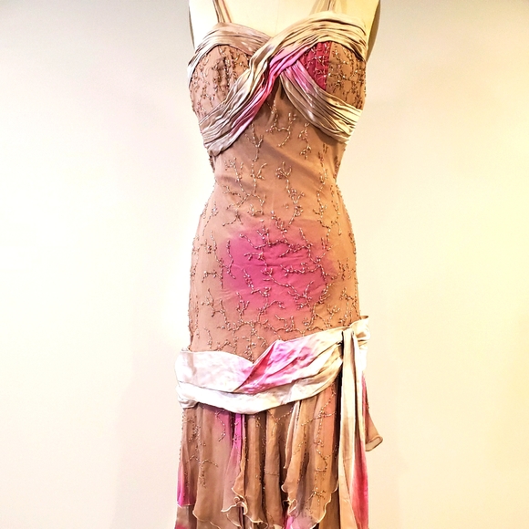 Gorgeous long dress with bead detailing, prom perfect, special occasion, wedding - Picture 1 of 9